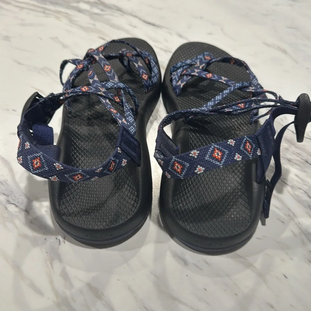 Chaco ZX2 Sandals Women’s Blue Southwest Aztec Toe Loop Strappy Beach‎ Size 11